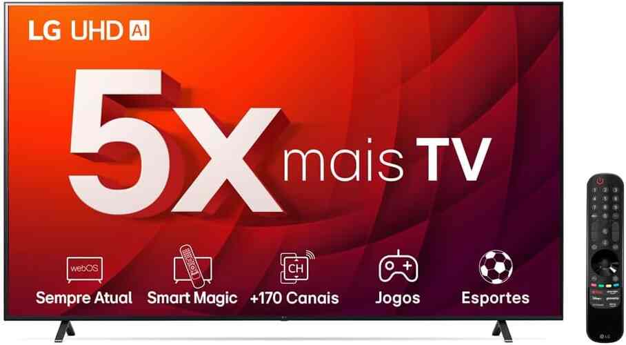 Smart TV 50 LG 4K Uhd Thinq AI 50UR8750PSA Com Controle Smart TV 50 LG 4K Uhd Thinq AI 50UR8750PSA